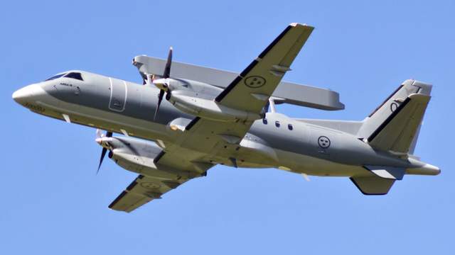 Шведський літак ДРЛО ASC 890 вперше здійснює бойові вильоти над Україною