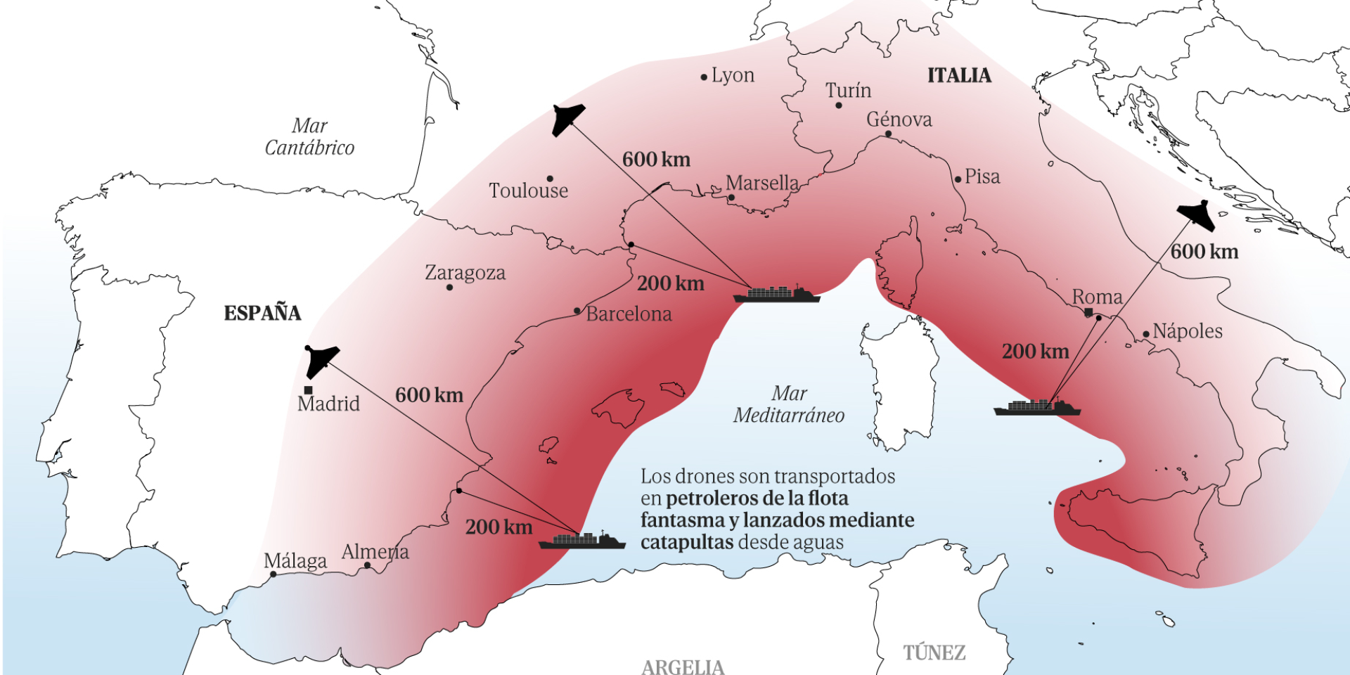 ЦРУ попередило про можливі атаки дронів РФ на Іспанію, Францію та Італію