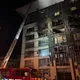 Нічна атака дрона на Дніпро: пожежа в бізнес-центрі, уламки впали на парковку міськради