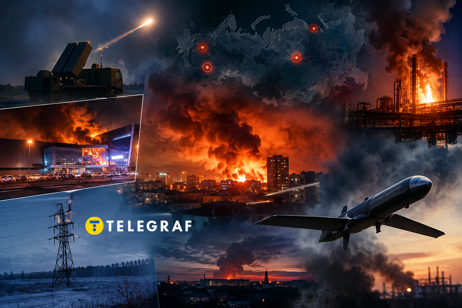 Масована атака дронів по Росії: ТРЦ у Бєлгороді та завод «Авісма» у Пермі охоплені вогнем