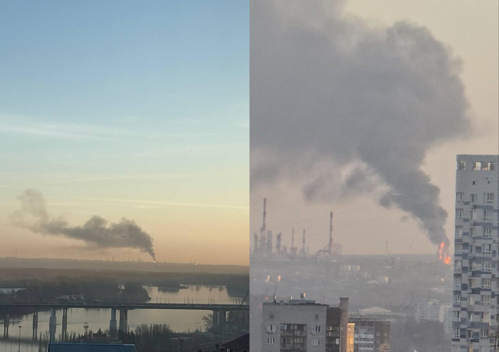 Дрони атакували НПЗ у Уфі: пожежа у промзоні після серії вибухів