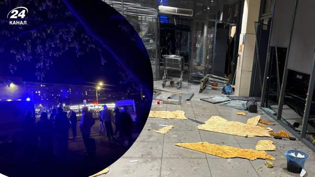 У Харкові вибухнув військовий пікап біля супермаркету: один постраждалий