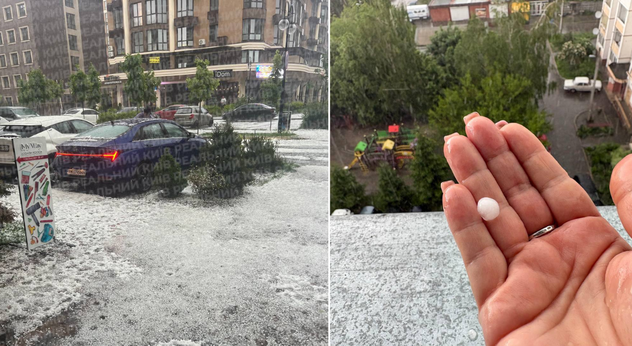 Потужна гроза з градом та повінню накрила Київ та область: затоплені вулиці, перебої зі світлом