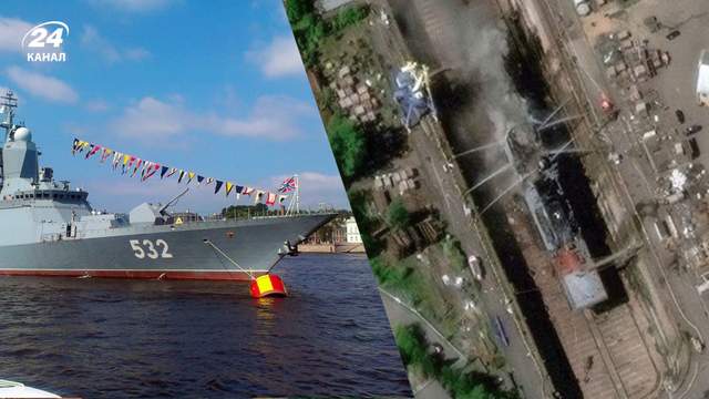 Українські дрони вразили корвет «Бойкий» у Кронштадті: пожежа на борту, пошкоджено бойові системи