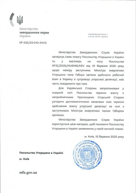 Сійярто звинуватив Зеленського у брехні щодо приїзду угорської делегації